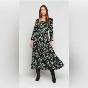 Reformation Chaylyn Dress Black Aroma 2 NWT